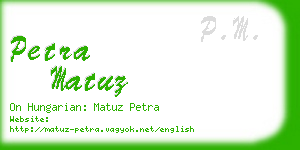 petra matuz business card